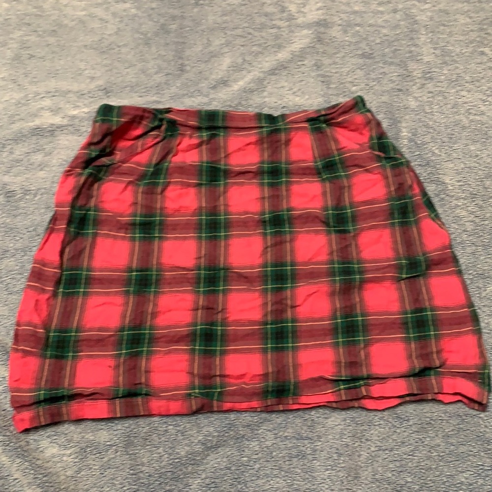Plaid mini skirt